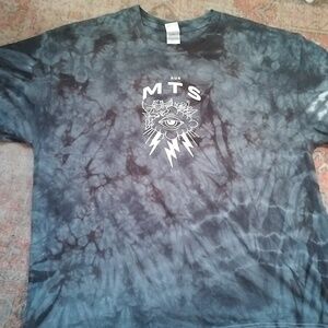 MTS Graphic Tie-Dye T-Shirt - Black and Gray